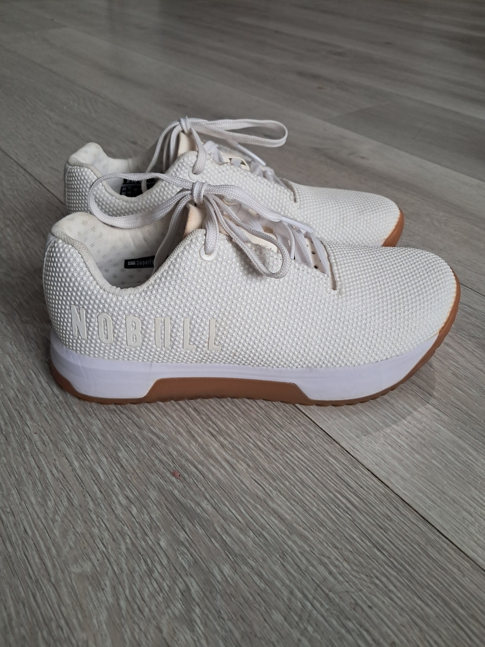 NOBULL Women’s White Training Sneakers with Gum Outsole